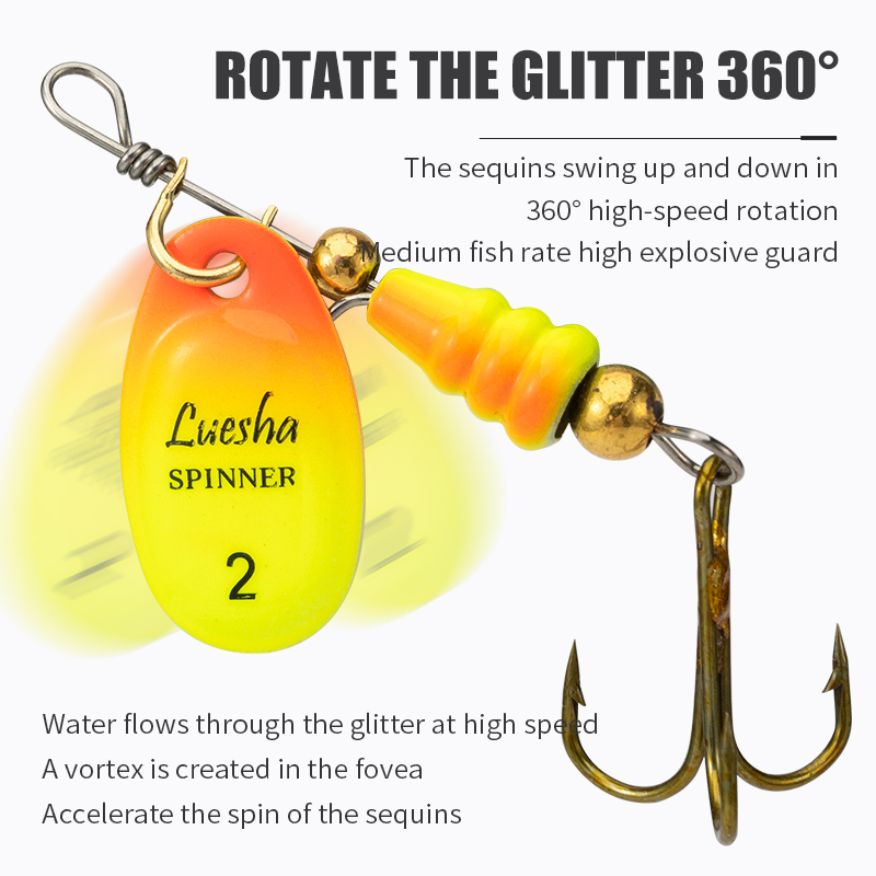 LUSHAZER 5 pçs/lote Spinner Is - Fishing Hook Treble avaliação e preço