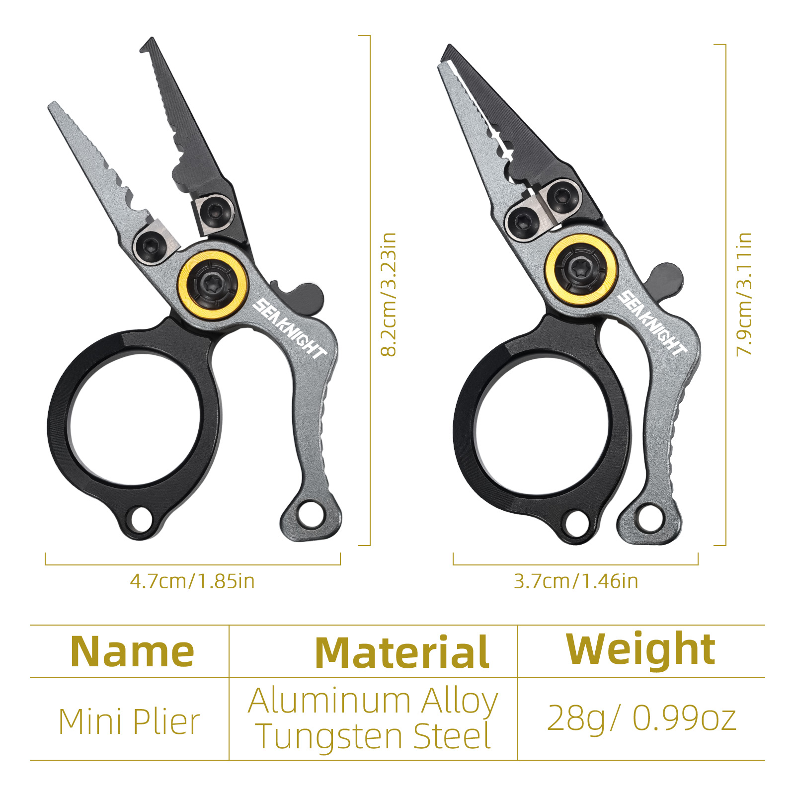 Alicate de pesca da marca SeaK - Fishing Hook Size avaliação e preço